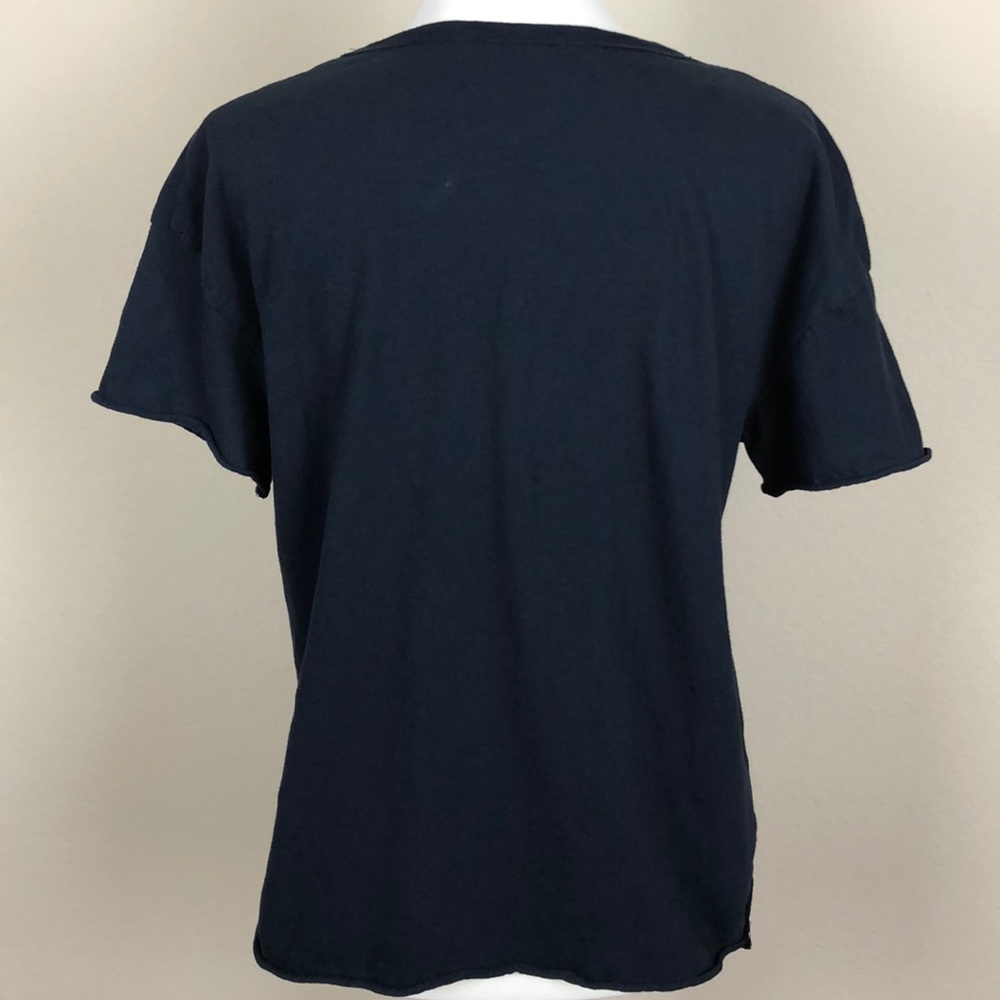 Zara Trafaluc Black Crew Neck Short Sleeve Top - Size Small - Picture 4 of 9